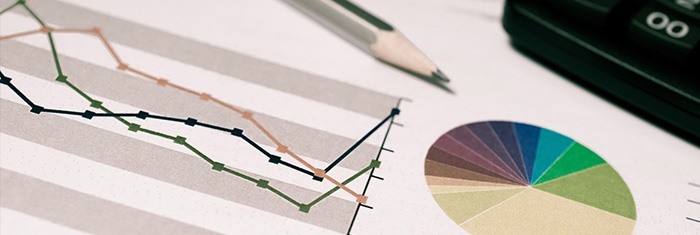 close up view of accountant charts and graphs